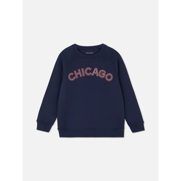 Younger Kids’ Chicago Graphic Sweatshirt - Navy