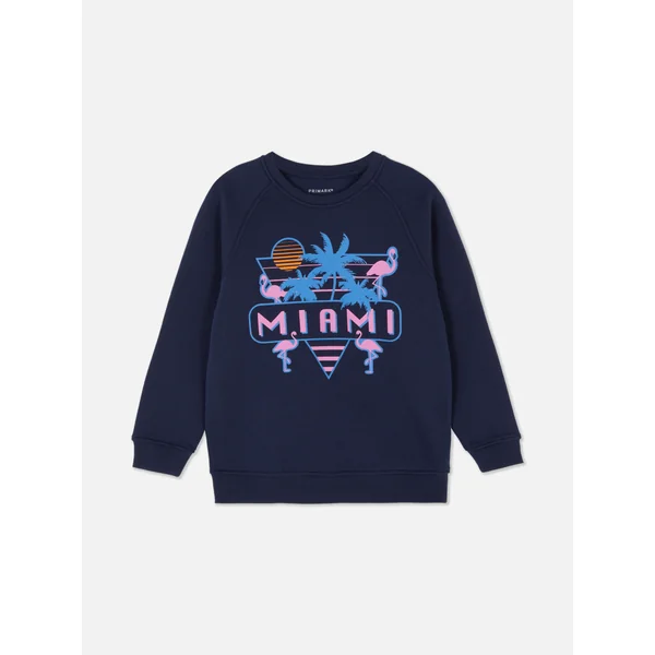 Younger Kids’ Miami Graphic Sweatshirt - Navy