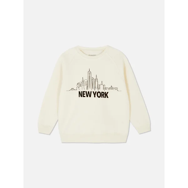 Younger Kids’ New York Graphic Sweatshirt - Ivory