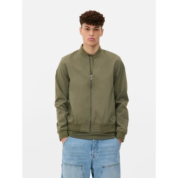 Zip Bomber Jacket - Green