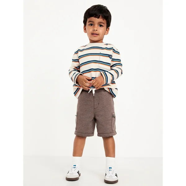 Zip Cargo Fleece Shorts for Toddler Boys - EARTHING