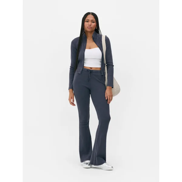 Zip-Up Sports Top - Navy